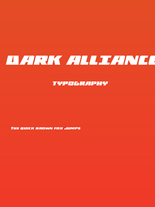 Dark Alliance Expanded Italic Poster