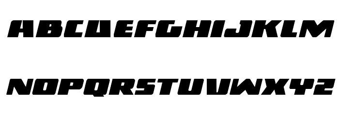 Dark Alliance Expanded Italic Font LOWERCASE