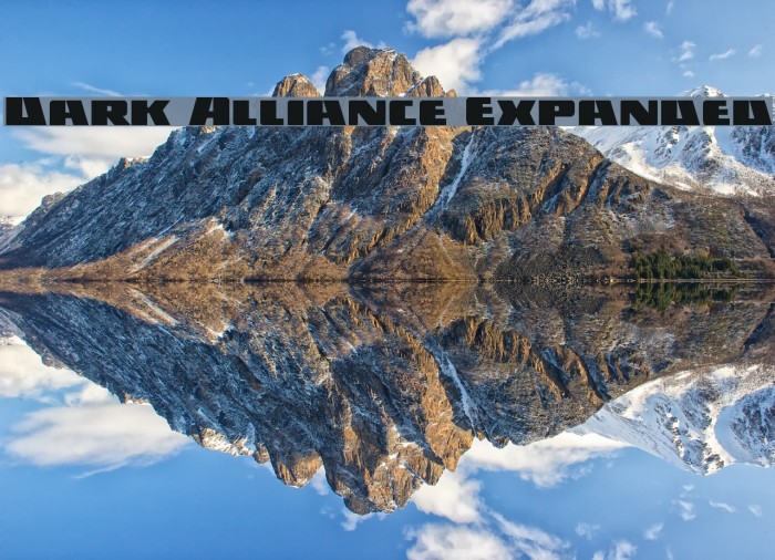 Dark Alliance Expanded Font examples
