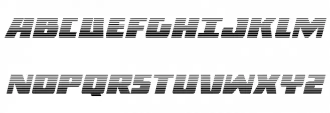 Dark Alliance Gradient Italic Schriftart Groß