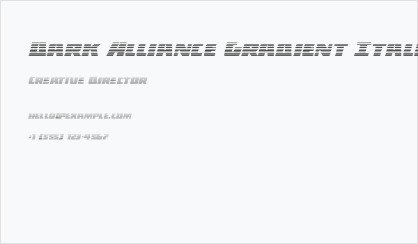 Dark Alliance Gradient Italic Business Card