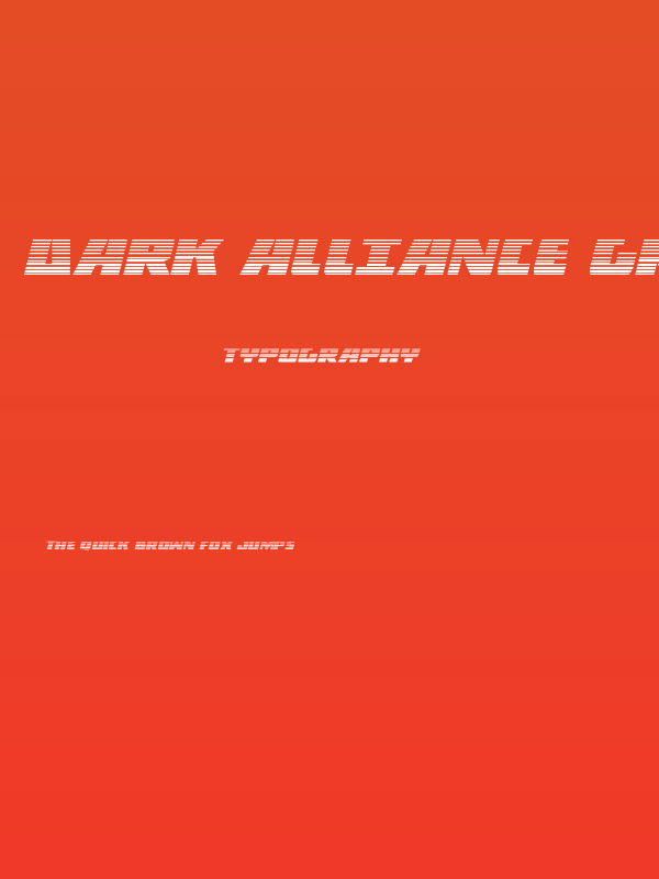 Dark Alliance Gradient Italic Poster