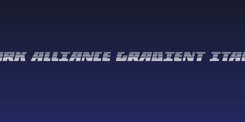 Dark Alliance Gradient Italic Social Header
