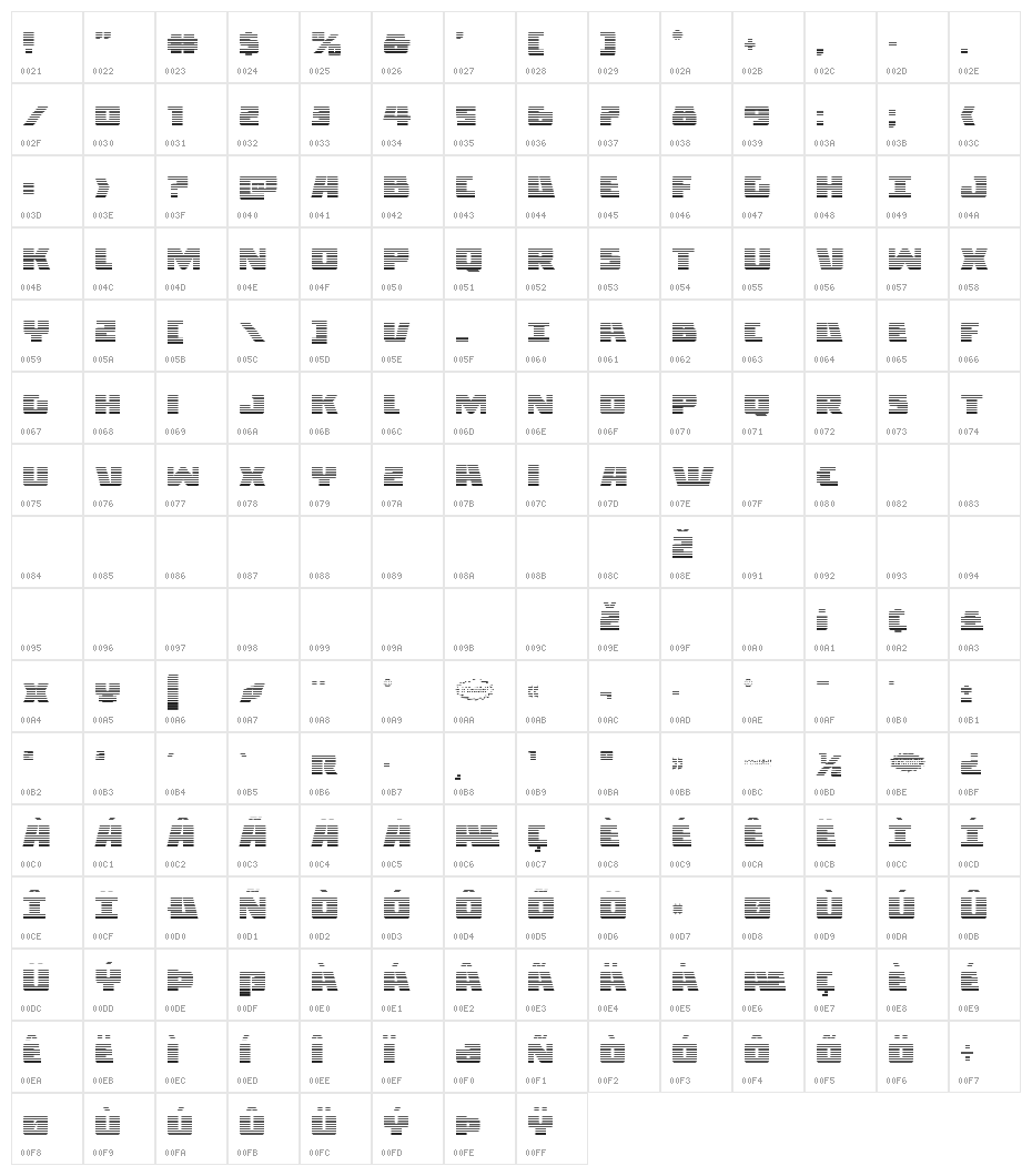 Dark Alliance Gradient Character Map