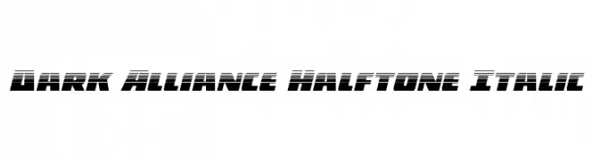 Dark Alliance Halftone Italic  baixar fontes gratis