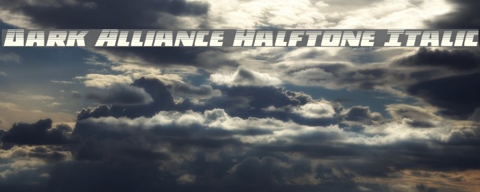 Dark Alliance Halftone Italic Example 2