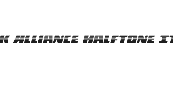Dark Alliance Halftone Italic Logo