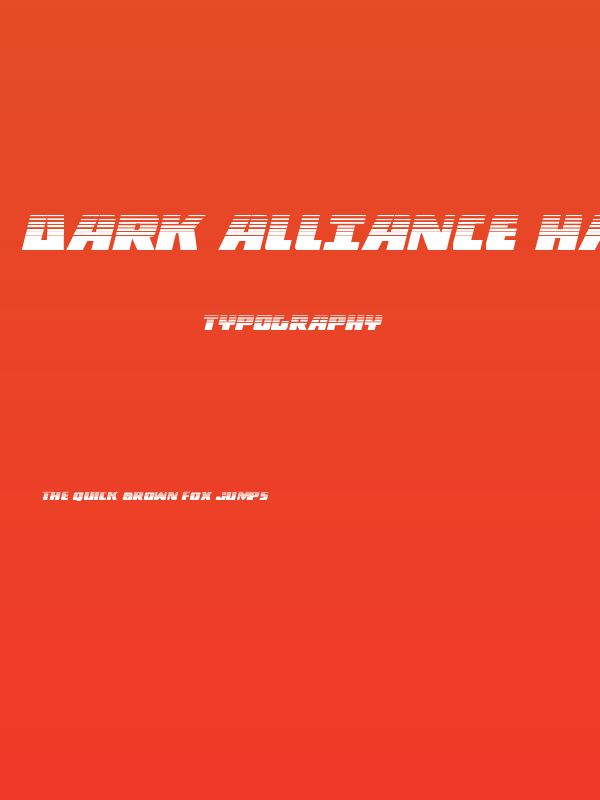 Dark Alliance Halftone Italic Poster