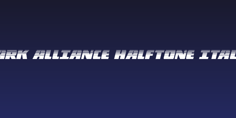 Dark Alliance Halftone Italic Social Header