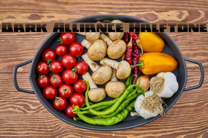 Dark Alliance Halftone Font examples