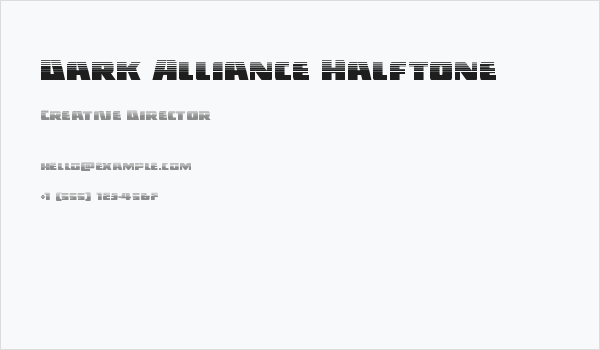 Dark Alliance Halftone Business Card