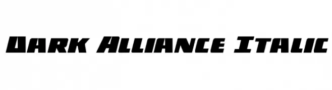 Dark Alliance Italic  les polices de caractères gratuit tlcharger