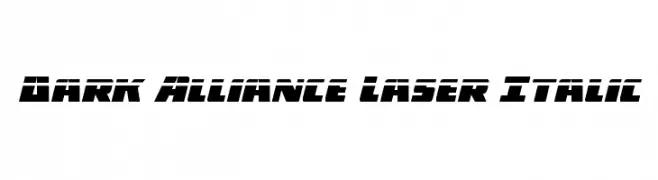 Dark Alliance Laser Italic  Frei Schriftart Herunterladen