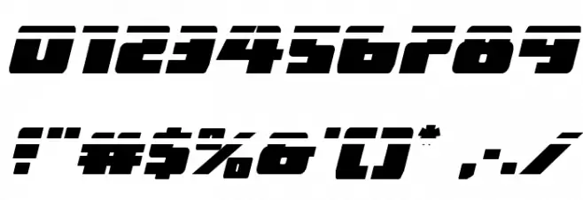 Dark Alliance Laser Italic Font OTHER CHARS