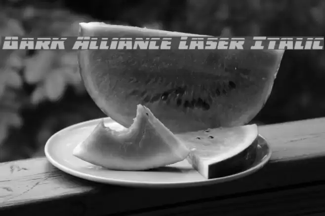 Dark Alliance Laser Italic Font examples