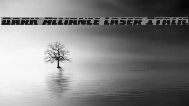 Dark Alliance Laser Italic Font examples