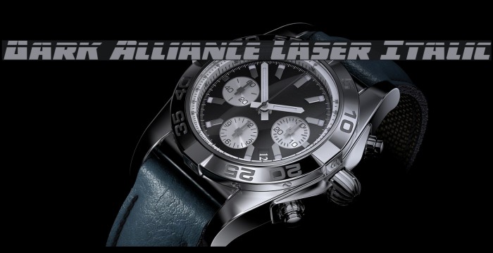 Dark Alliance Laser Italic Example 3