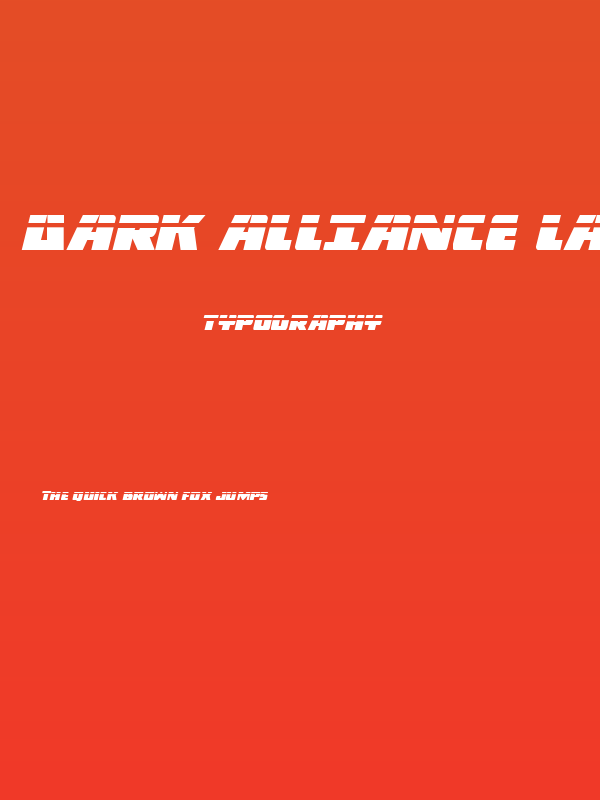 Dark Alliance Laser Italic Poster