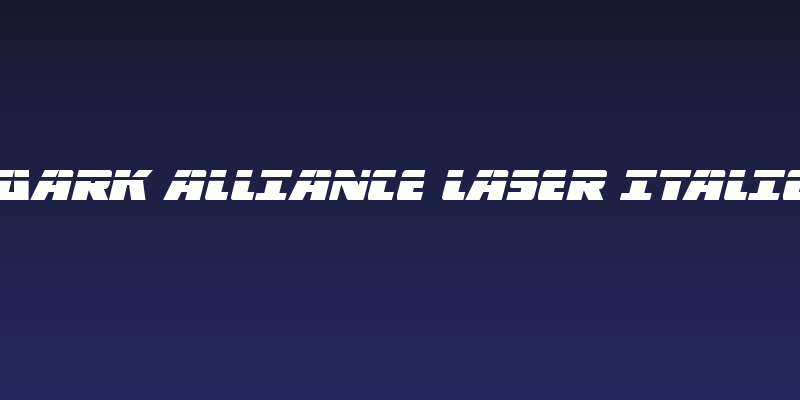 Dark Alliance Laser Italic Social Header