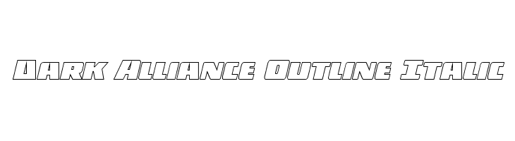 Dark Alliance Outline Italic  Скачать бесплатные шрифты