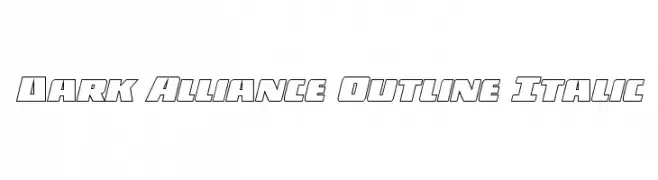 Dark Alliance Outline Italic  Frei Schriftart Herunterladen
