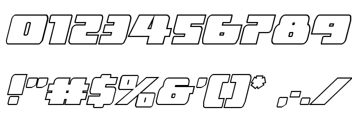 Dark Alliance Outline Italic Font OTHER CHARS