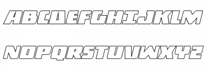 Dark Alliance Outline Italic Polices MAJUSCULES