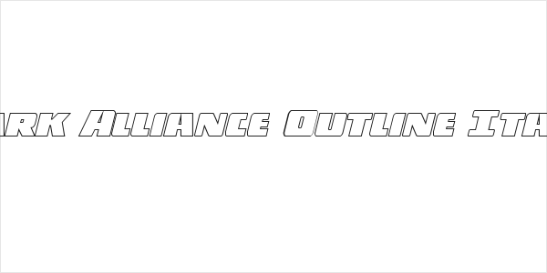 Dark Alliance Outline Italic Logo