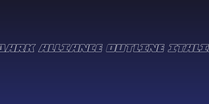 Dark Alliance Outline Italic Social Header
