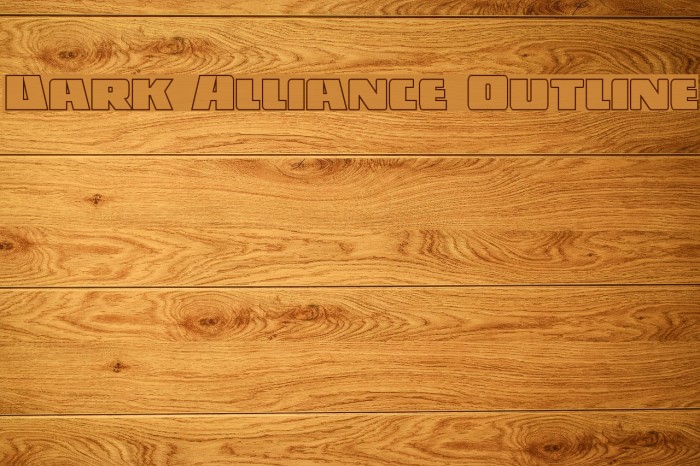 Dark Alliance Outline Font examples