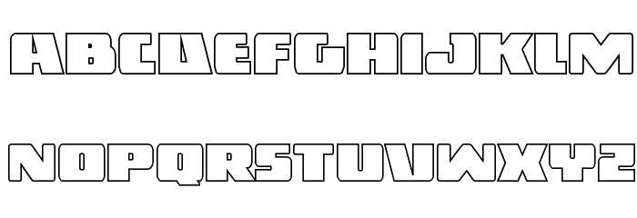 Dark Alliance Outline Font LOWERCASE