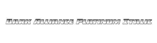 Dark Alliance Platinum Italic  Descarca Fonturi Gratis