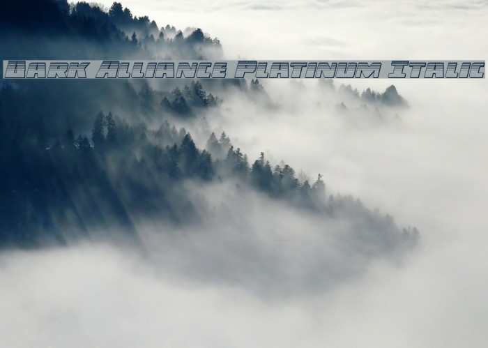 Dark Alliance Platinum Italic Example 1