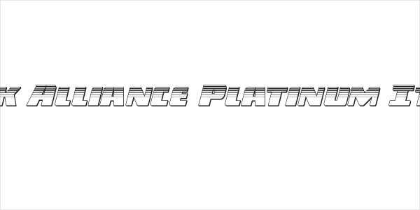 Dark Alliance Platinum Italic Logo