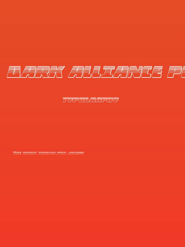 Dark Alliance Platinum Italic Poster