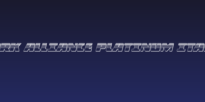 Dark Alliance Platinum Italic Social Header