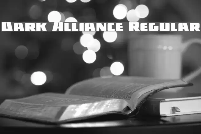 Dark Alliance Regular Font examples