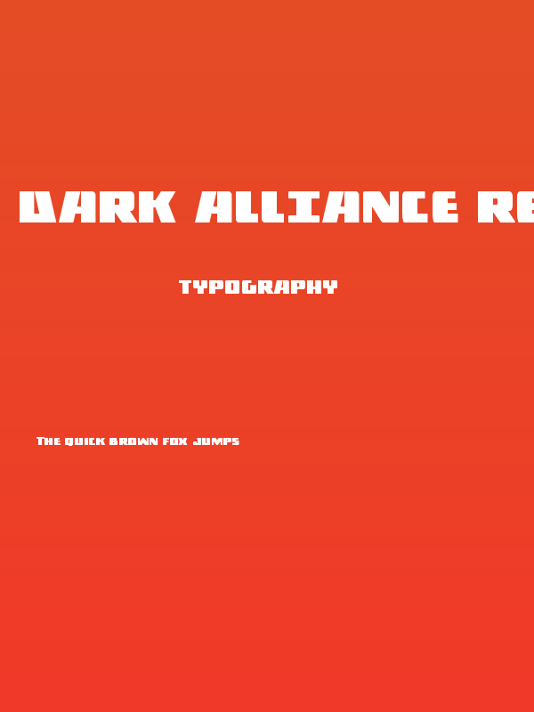 Dark Alliance Regular Poster