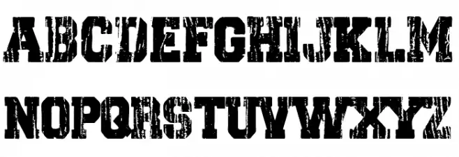 Dark College Schriftart Kleinbuchstaben