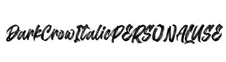 Dark Crow Italic PERSONAL USE  font caratteri gratis