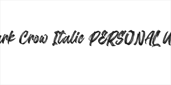 Dark Crow Italic PERSONAL USE Logo