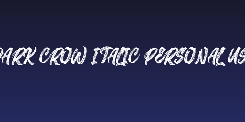 Dark Crow Italic PERSONAL USE Social Header