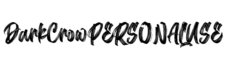 Dark Crow PERSONAL USE  Скачать бесплатные шрифты