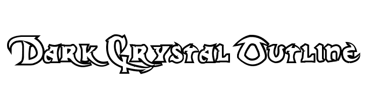 Dark Crystal Outline  Frei Schriftart Herunterladen
