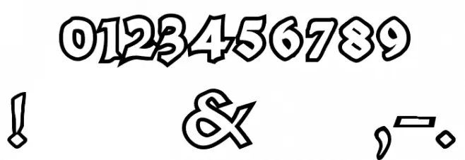 Dark Crystal Outline Font OTHER CHARS