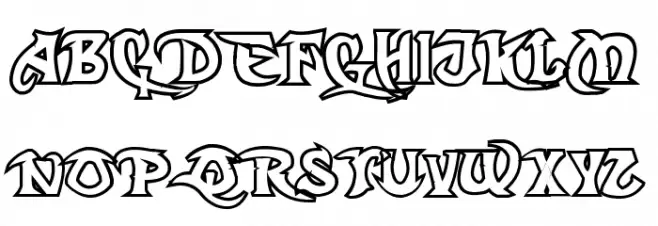 Dark Crystal Outline Шрифта ВЕРХНИЙ