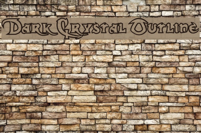 Dark Crystal Outline Font examples