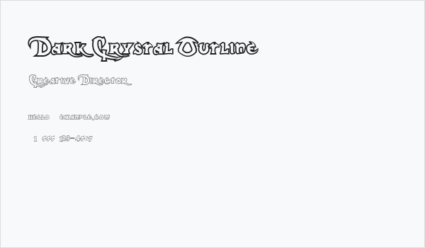 Dark Crystal Outline Business Card