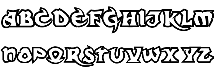 Dark Crystal Outline Font LOWERCASE