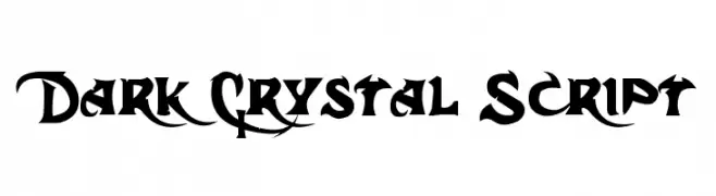 Dark Crystal Script  Fuentes Gratis Descargar